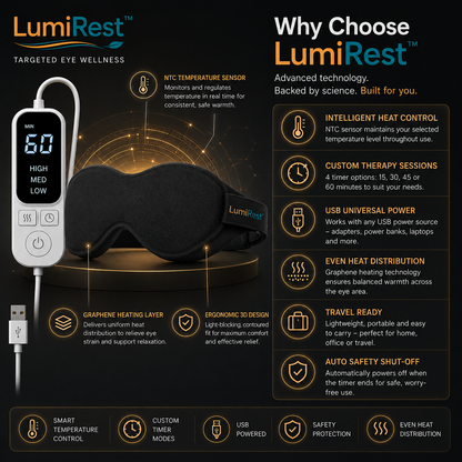 LumiRest™ Premium Graphene Warm Eye Mask