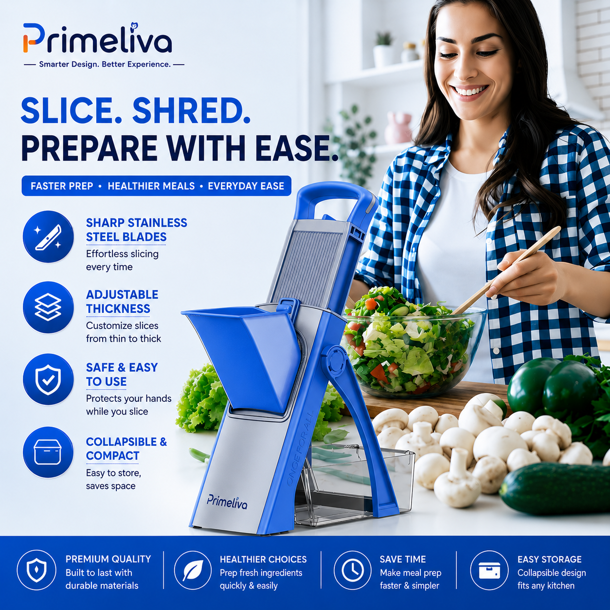 PrimeSlice Pro | Multifunction Veggie Cutter