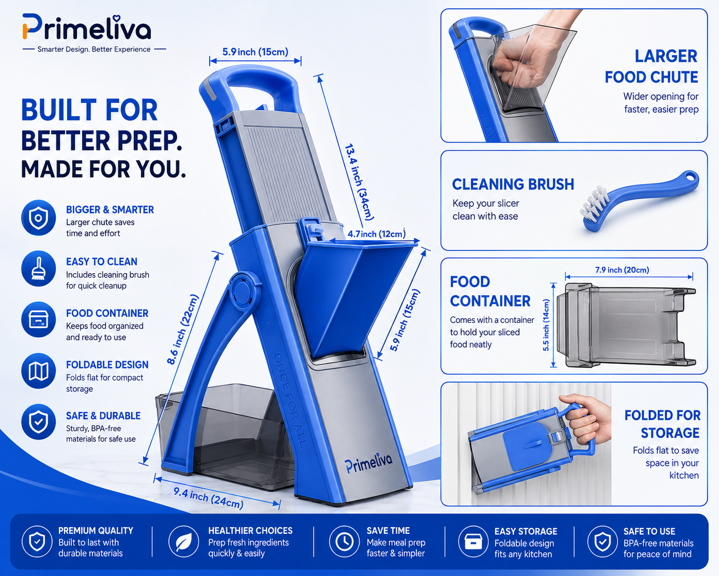 PrimeSlice Pro | Multifunction Veggie Cutter