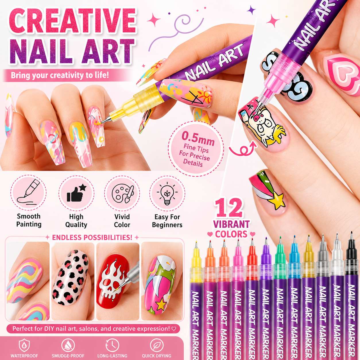 PrimeLiva™  | NailCanvas Art Markers